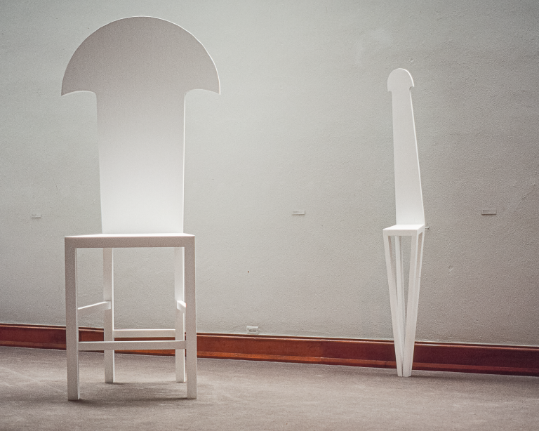 Alice Inland (left) and Giraffe Chair, 1966